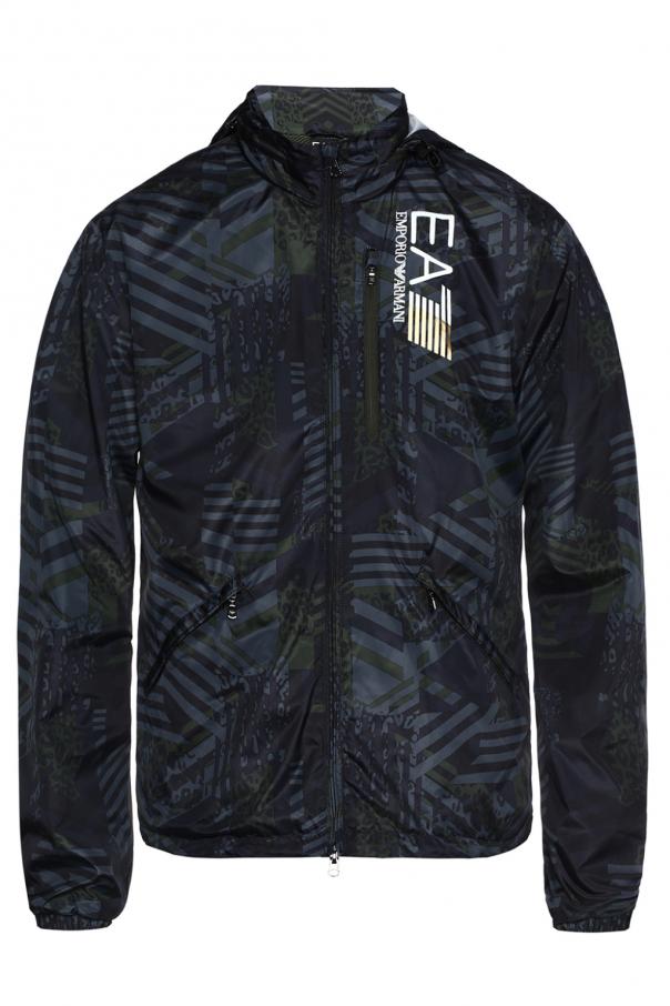 Grey Hooded jacket EA7 Emporio Armani Vitkac GB